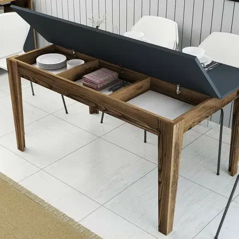 Jídelní stůl Milan Walnut and Anthracite