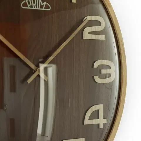 Nástěnné hodiny PRIM Timber Veneer E07P.4153.50