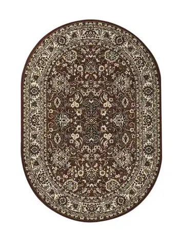 Sintelon, Kusový koberec Teheran Practica 59/DMD ovál, 160x230, hnědá, chodba / předsíň