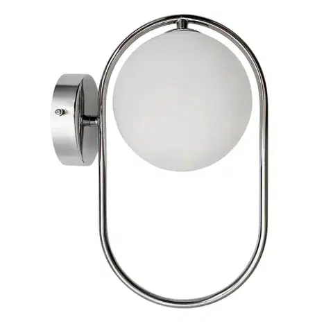 Nástěnná lampa Cordel chrom 1x28W G9 s bílým stínidlem
