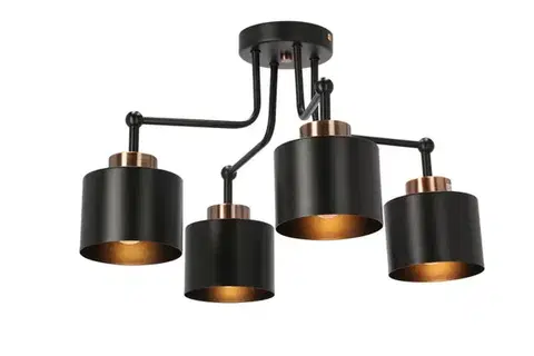 Stropní lampa černá 4xE27 Olena