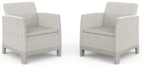 Záhradné kreslo 2 ks SCANDI FORMA DUO Rojaplast