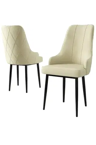 Sada židlí (2 kusy) Trex - Cream, Black