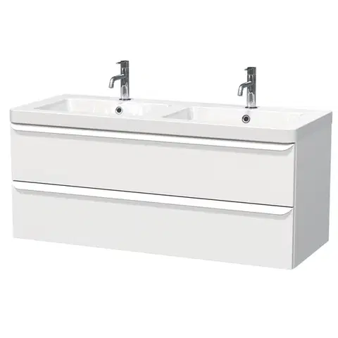 Koupelnová skříňka s umyvadlem Naturel Pavia 120x53x49 cm bílá mat bílá úchytka PAVIA3120ZBI PAVIA3120ZBI