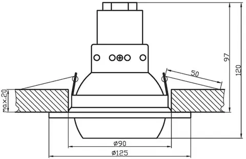 Pohyblivé stropní svítidlo bílé OZR-06