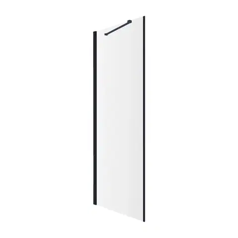 OMNIRES MANHATTAN boční stěna, 80 cm černá mat / transparent /BLMTR/ ADR80XBLTR