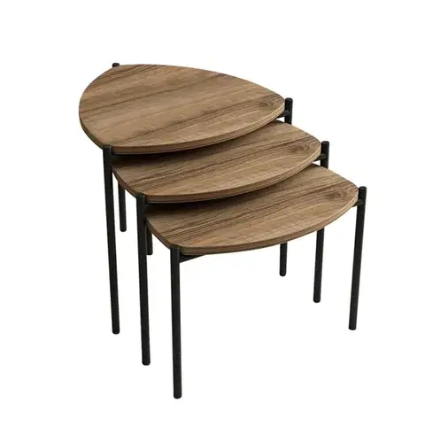 Odkládací stolek Lenny Walnut, 3 ks