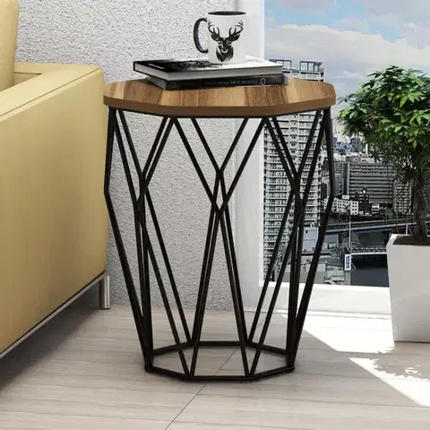 Odkládací stolek / Příruční stolek Sofya - Walnut