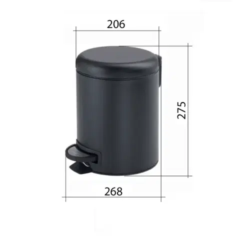 Gedy POTTY odpadkový koš 5l, Soft Close, zlato mat 330987