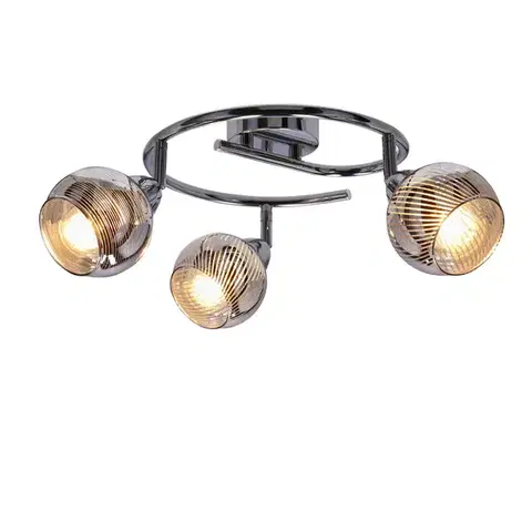 Spirálová stropní lampa 3X10W E14 LED chrom FORT