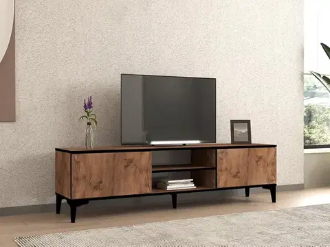 TV stolek Begi - Atlantic Pine, Black