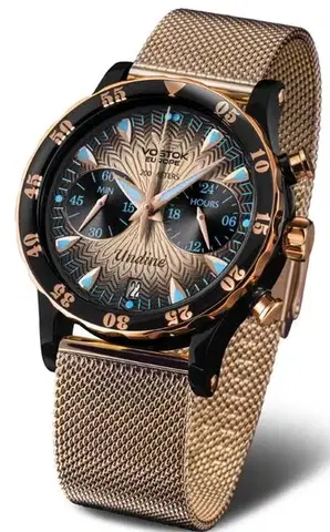 Vostok Europe Undine VK64-515E627 - zlatý ocelový náramek