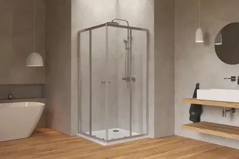 Sprchový kout čtverec 90x90 cm SAT Project SATBKMUQ90CRT SATBKMUQ90CRT