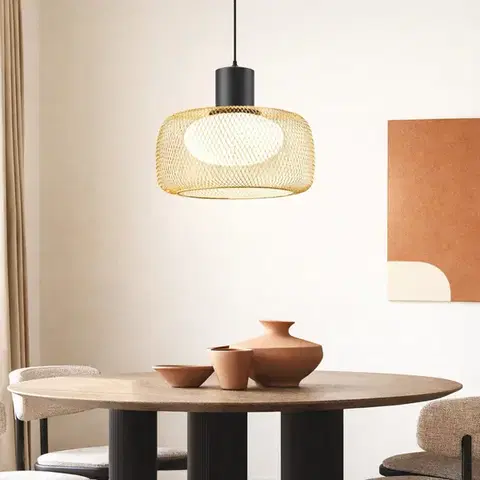 Lampa wisząca Sopra 40 czarno złota metalowa nad stół do salonu