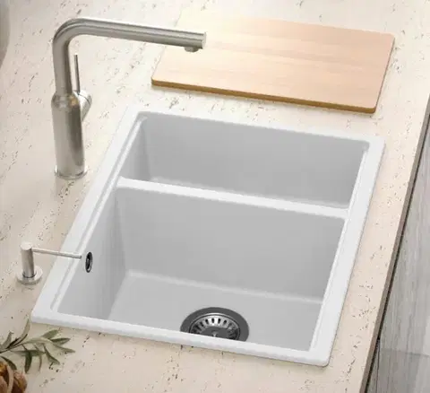 Quadron Granitový dřez Logan 150 White Měď HCQL5646U1-C1_U