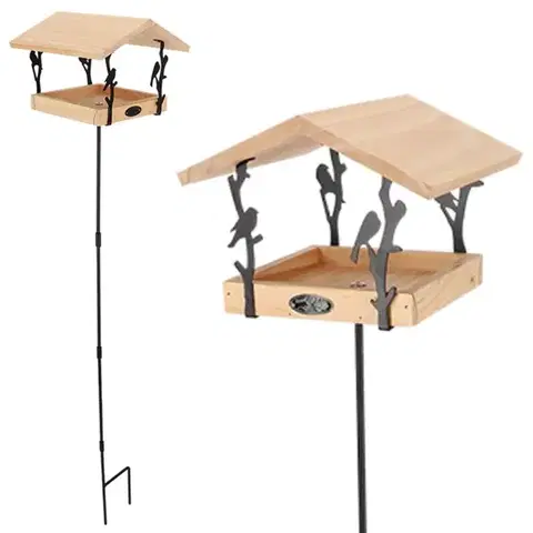Esschert Design Krmítko pro ptáky AILIN 131 cm hnědé