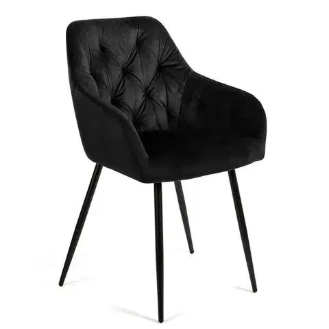 Jídelní židle BOUDOIR černá, 2 ks
