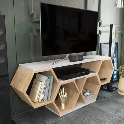 TV stolek Bal - White, Sonomo
