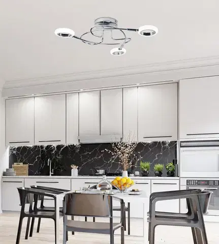 Stropní svítidlo plafond 3X4W LED chrom 3000K AURELION