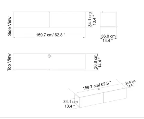 TV stolek Poling - White