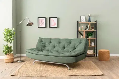 Trojmístná rozkládací pohovka Rivo - Green