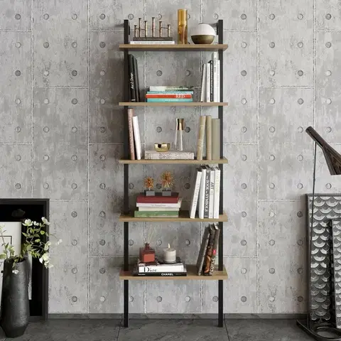 Regál Piante Black and Walnut