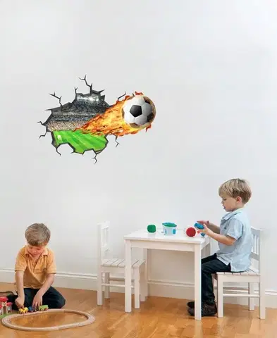 Stylová nálepka na zeď pro chlapce fotbal 59 x 45 cm