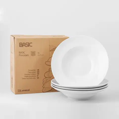 Set talířů na těstoviny 27 cm, 4 ks – Basic - 490804