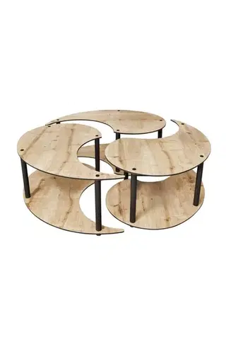 Sada konferenčních stolků Yin Yang 3 70 - Oak
