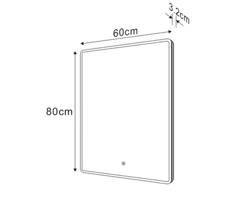 SAPHO PIRI zrcadlo s LED osvětlením 60x80cm, senzor, 2700-6500K PR600S