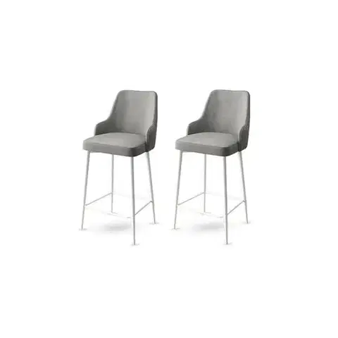 Sada barových židlí Enox Grey and White, 2 ks, 2 ks