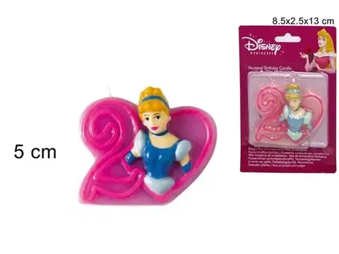 PROHOME - Svíčka číslice 2 Princess