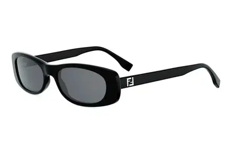 FENDI Squared Black Rectangular Sunglasses - ONE SIZE (53)