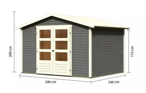 Dřevěný zahradní domek AMBERG 4 Lanitplast