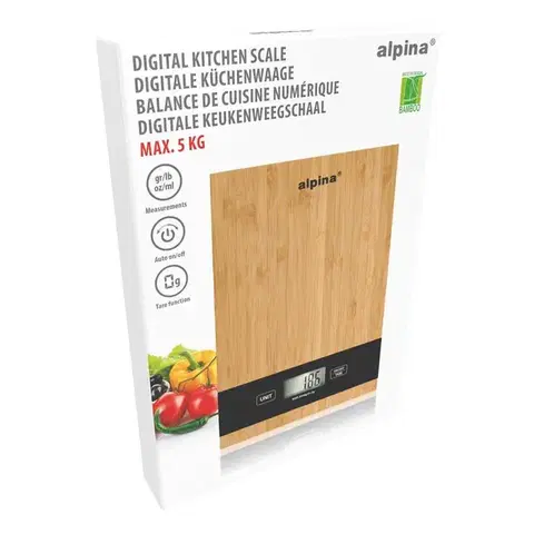 EDCO - Váha kuchyňská 5kg bambus Alpina