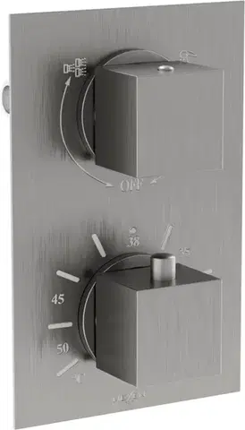 MEXEN Cube termostatická baterie sprcha/vana 2-output grafit 77502-66