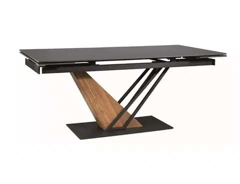 Kasvo GENESIS stůl jídelní 180x90 R černá /černá  / jasan