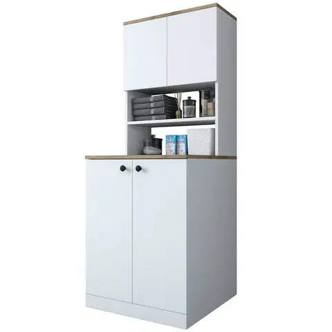 Skříň nad pračku Kira White and Walnut