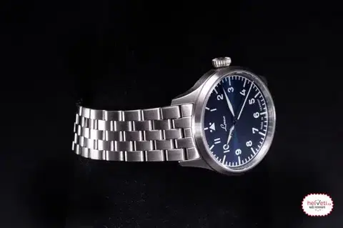 Laco Flieger Stuttgart Pro Blau 40 Automatic Steel Bracelet