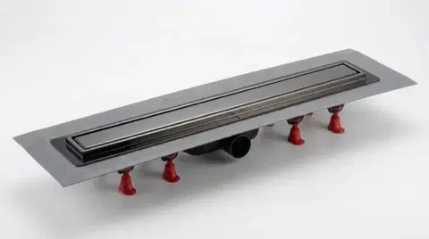 Sprchový žlab SAT Aurum 75 cm broušená gun metal mat plný SATZLAB80BGM SATZLAB80BGM
