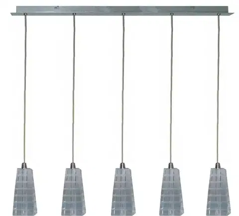 Závěsná lampa chrom křišťálový pásek 5 Emo