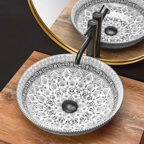 Umyvadlo na desku Rea Arte dark grey REA-U8002
