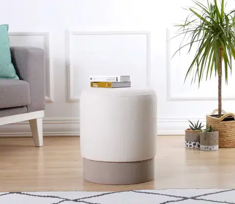 Hanah Home Taburet ROPP krémový