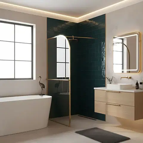 REA Sprchová zástěna Sky Brush Gold 120 REA-K4331