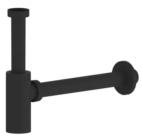 SAPHO KING umyvadlový sifon 5/4", odpad 32, ABS/černá mat 9595PR25K9