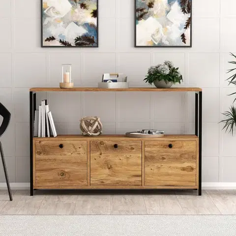 Konzolový stolek Nero v2 - Atlantic Pine, Black