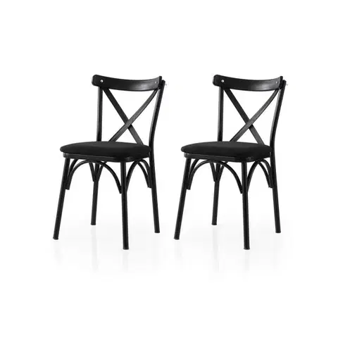 Sada jídelních židlí Ekol Black and Black, 2 ks