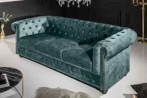 Chesterfield pohovka 3-místná MIDAS Dekorhome
