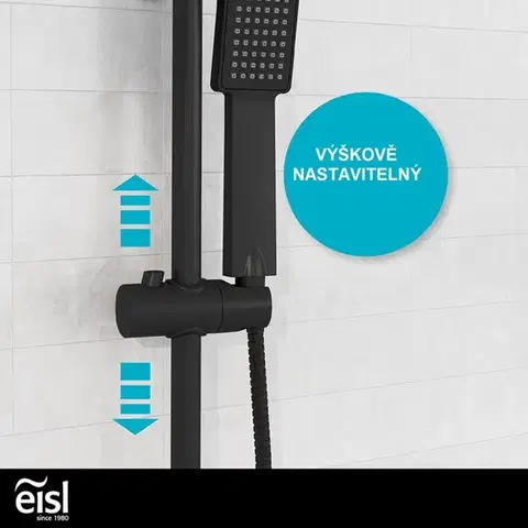 Eisl Sprchový set bez baterie EASY ENERGY, černá DX12004BL DX12004BL