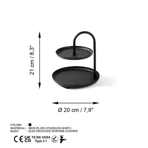 Dekorativní kovový doplněk Kormen - Black